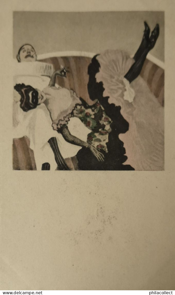 Simplicissimus Karte Serie IX No 2. // Art Nouveau Femme Masque 19?? - 1900-1949