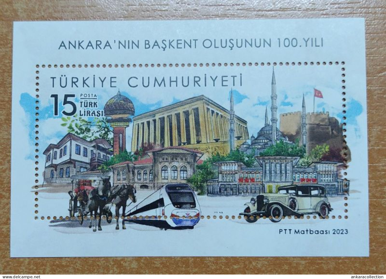 AC - TURKEY BLOCK STAMP - CENTENARY OF ANKARA BEING CAPITAL MNH 13 OCTOBER 2023 - Blokken & Velletjes