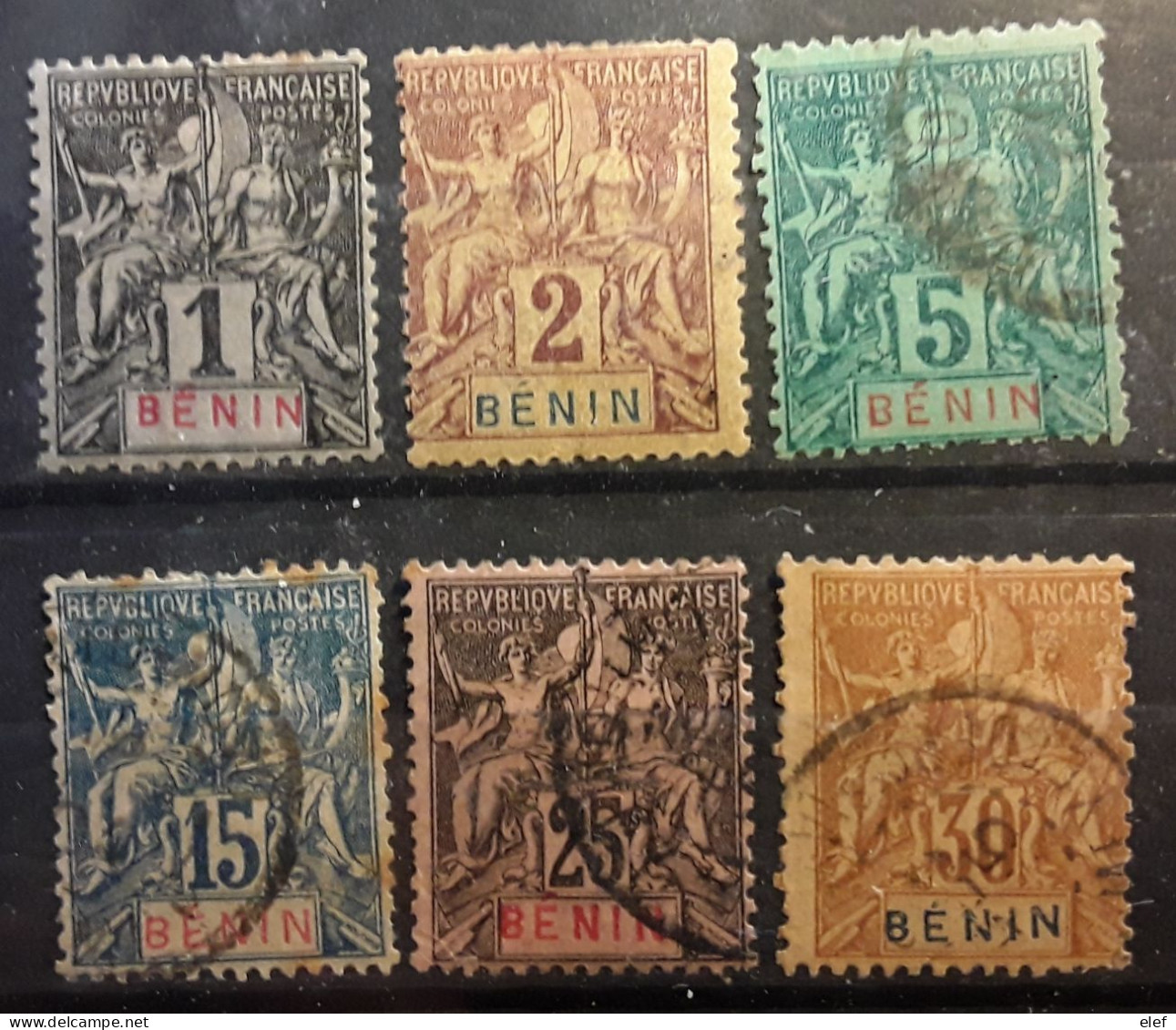 BENIN 1894 , Type Groupe,  6 Timbres Neufs * / O , Yvert No 33 *,34*,36,38,40,41 , TB - Other & Unclassified