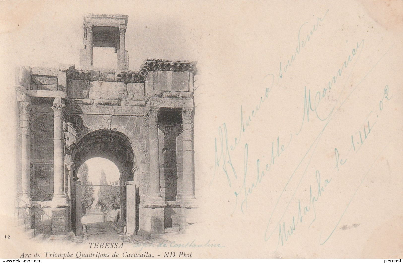 Tebessa....arc De Triomphe Qualifons De Caracalla...1902 - Tebessa