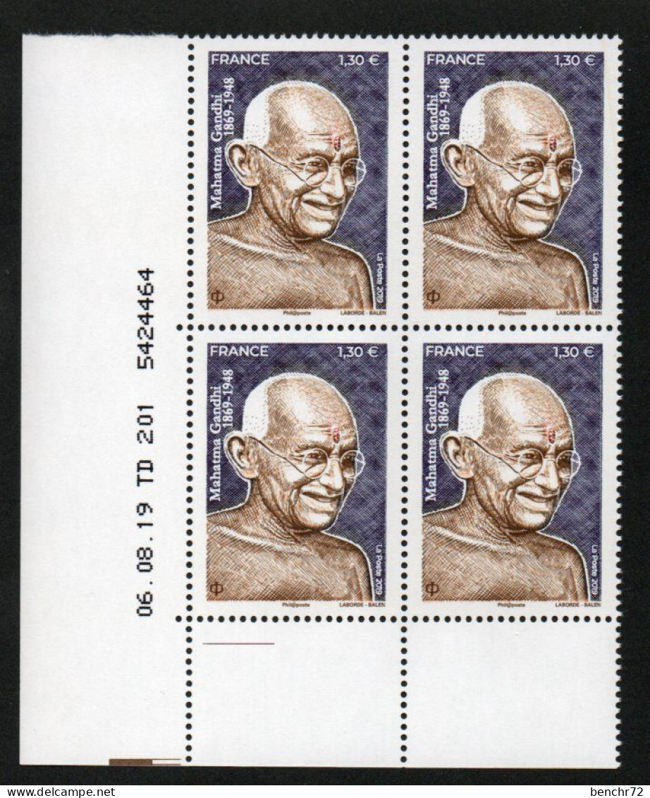 TP MAHATMA GANDHI 1869-1948 - COIN DATE DE 4 - 06/08/2019 - NEUF - NON PLIE - 2010-2019