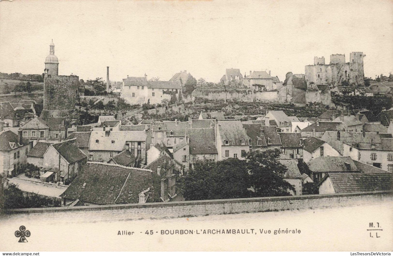 FRANCE - Allier - Bourbon L'Archambault, Vue Générale - Carte Postale  Ancienne - Bourbon L'Archambault