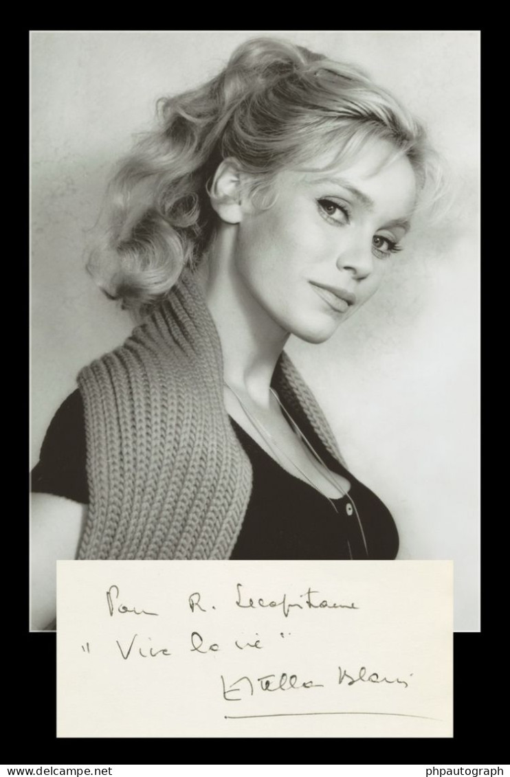 Estella Blain (1930-1982) - Actrice - Rare Carte Dédicacée + Photo - 1976 - Schauspieler Und Komiker