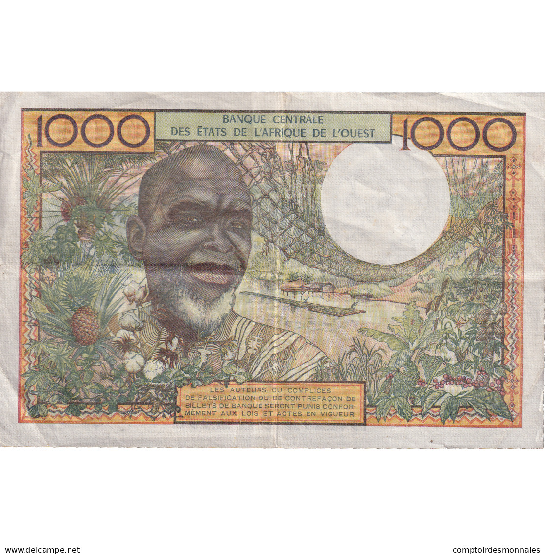 Billet, Communauté économique Des États De L'Afrique De L'Ouest, 1000 Francs - États D'Afrique De L'Ouest