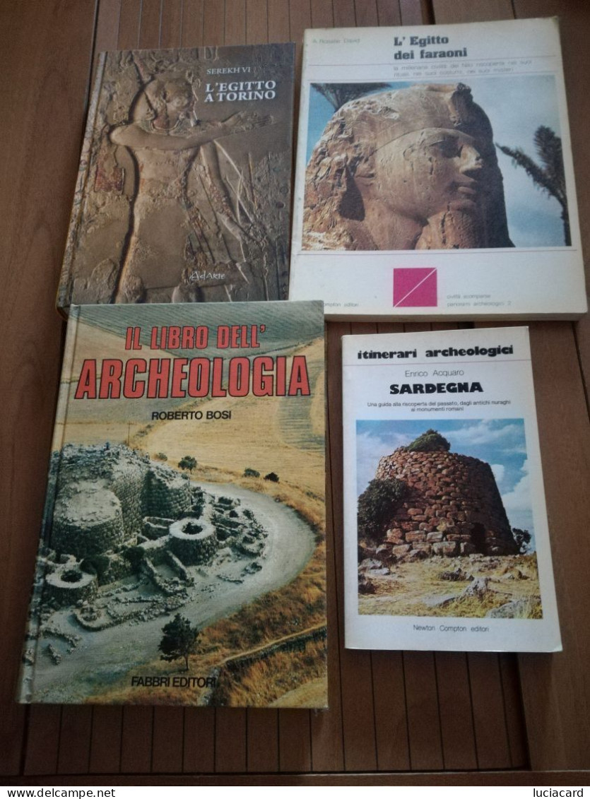 LOTTO 16 LIBRI ARCHEOLOGIA EGITTO EGIZI SARDEGNA ITALIA - Collections