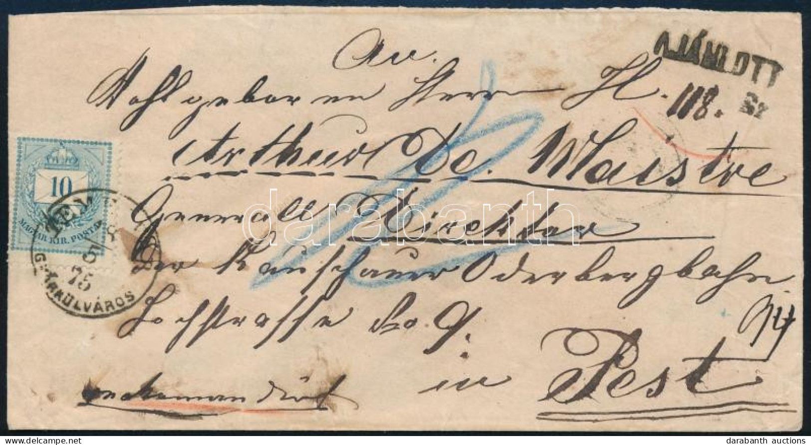 1875 2 X 10kr Ajánlott Levélen "TEMESVÁR GYÁRKÜLVÁROS" - Pest - Other & Unclassified