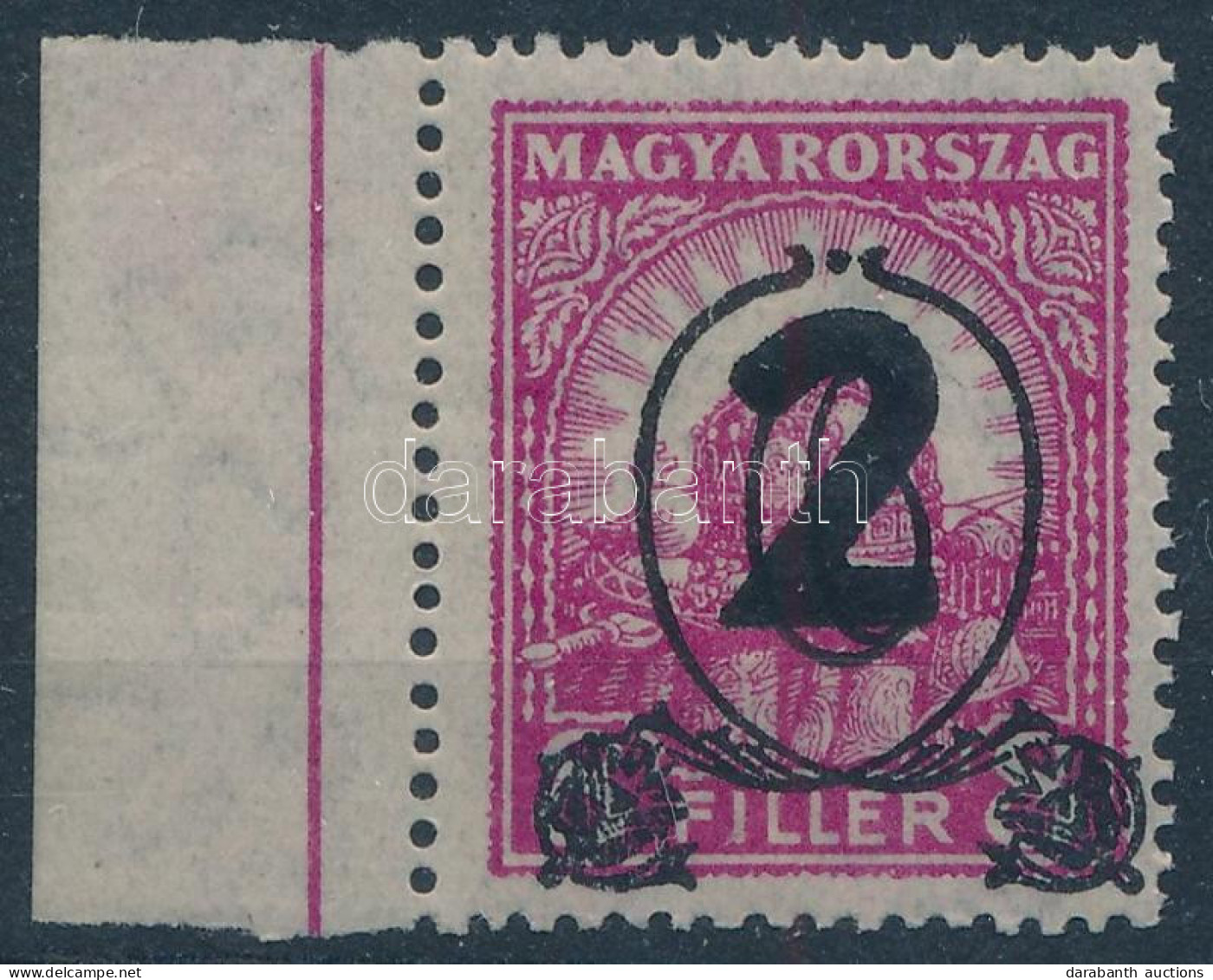 ** 1932 Kisegítő Bélyegek (II.) ívszéli 2/6/8f VIII. Vízjellel (25.000) - Other & Unclassified