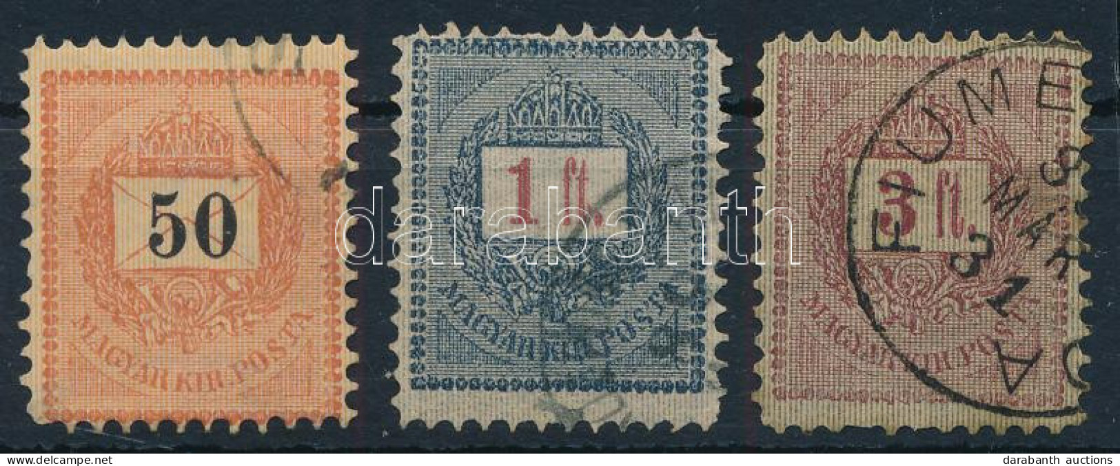 O 1888 Sztereo 50kr, 1Ft, 3Ft (17.300) - Sonstige & Ohne Zuordnung