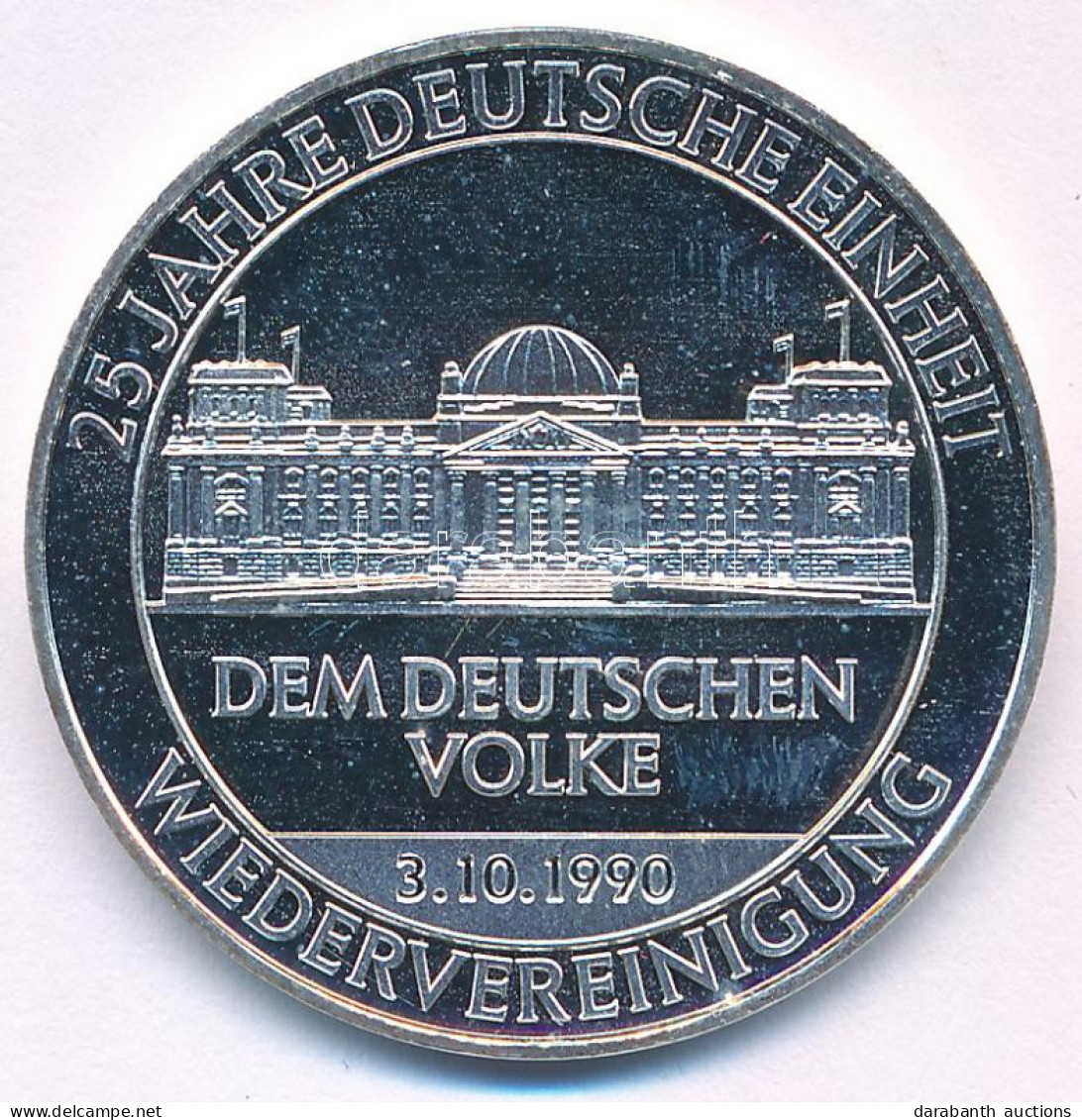 Németország 2015 "25 éves A Német újraegyesülés" Kétoldalas, Ezüstözött Fém Emlékérem (32mm) T:PP Germany 2015 "25th Ann - Non Classificati