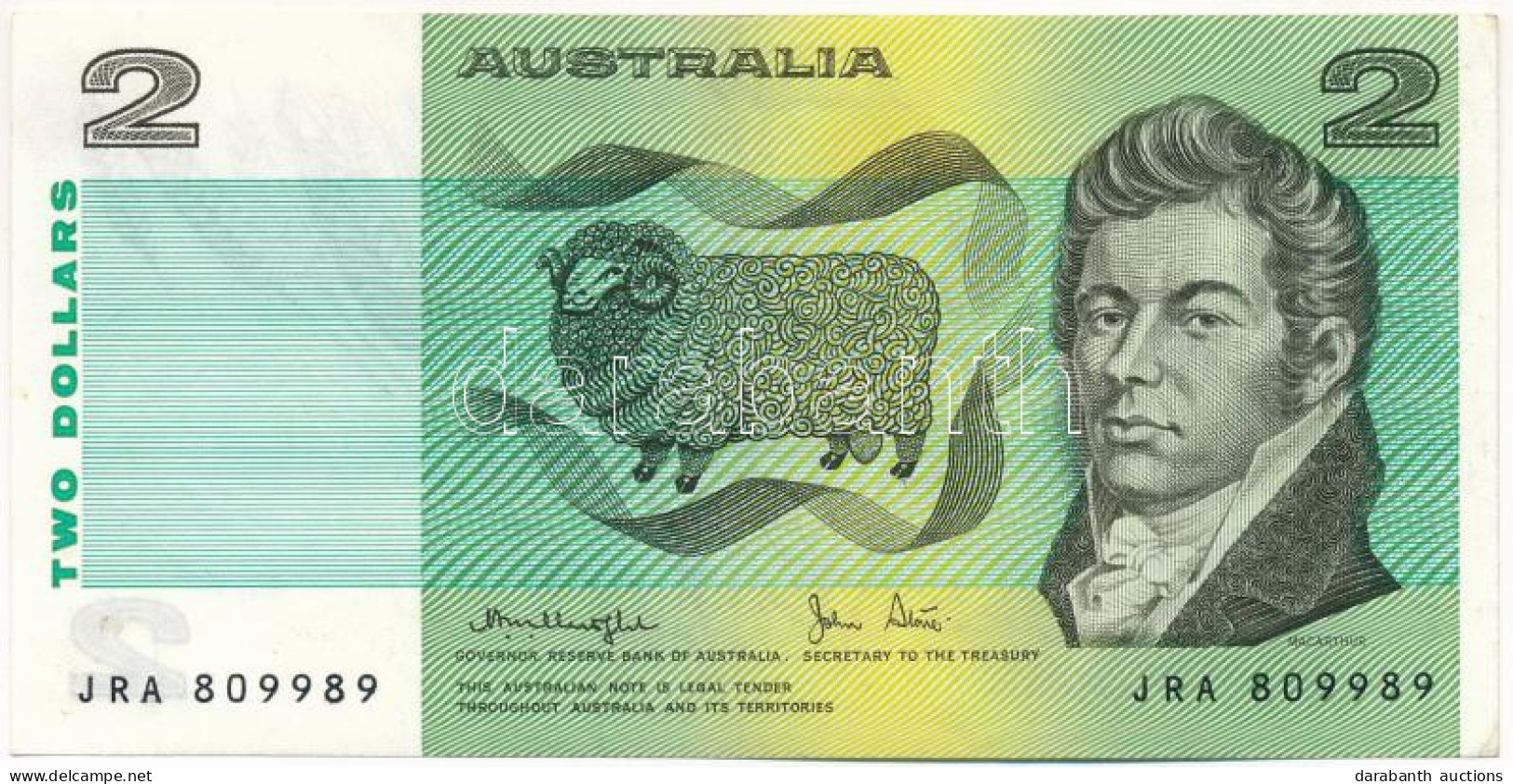 Ausztrália 1979. 2$ "JRA 809989" T:VF Australia 1979. 2 Dollar "JRA 809989" C:VF Krause 44.d - Unclassified