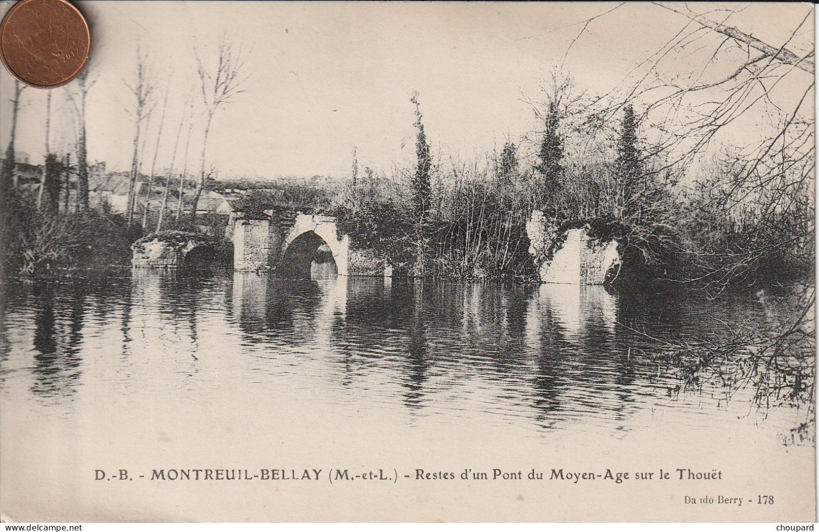 49 - Carte Postale Ancienne De   MONTREUIL BELLAY    Restes D'un Pont - Montreuil Bellay
