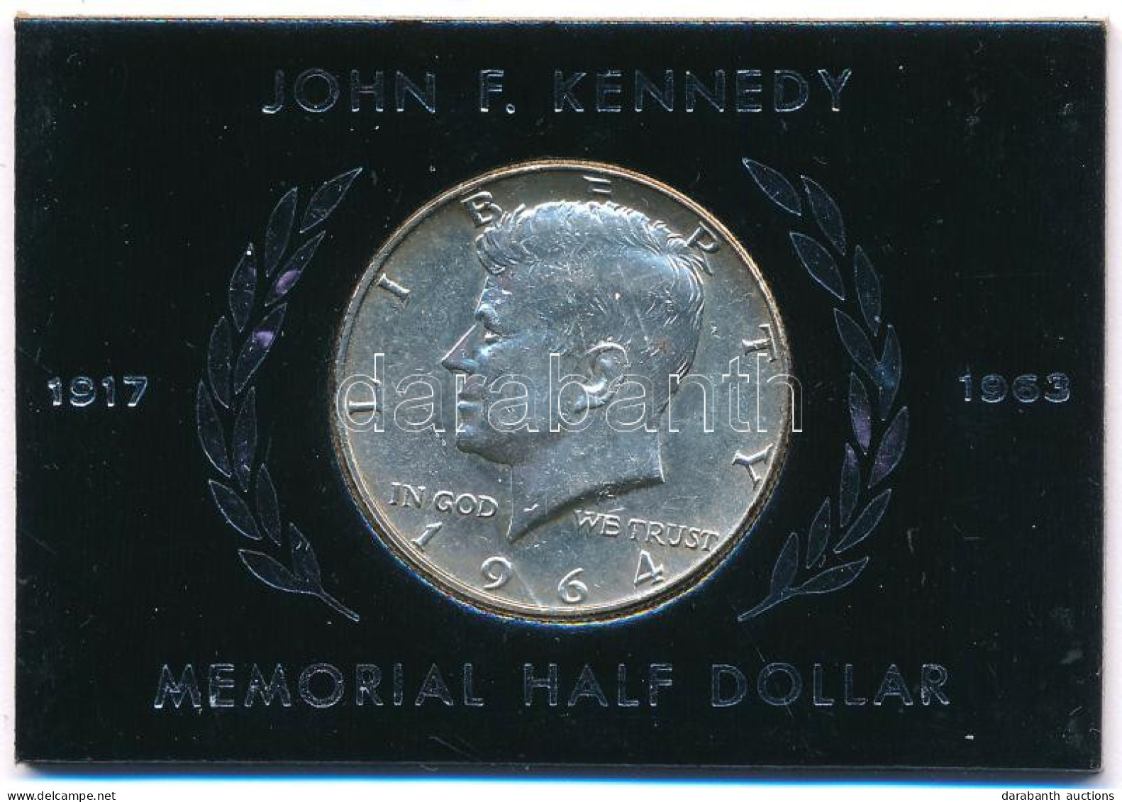 Amerikai Egyesült Államok 1964. 1/2$ Ag "Kennedy" Műanyag Tokban T:AU,XF Patina USA 1964. 1/2 Dollar Ag "Kennedy" In Pla - Sin Clasificación