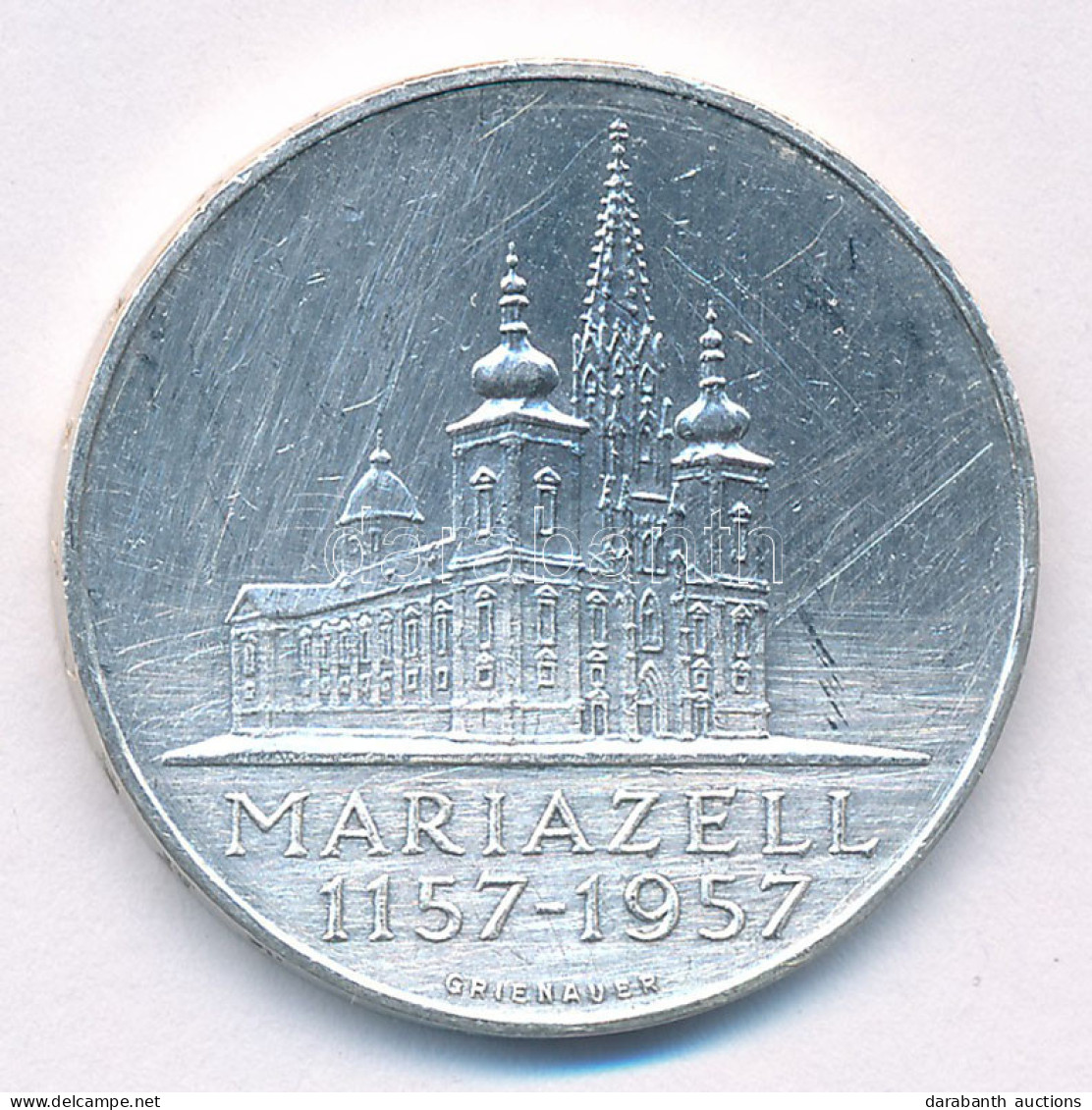 Ausztria 1957. 25Sch Ag "800 éves A Mariazelli Kegytemplom" T:2 Karc Austria 1957. 25 Schilling Ag "8th Centennial - Mar - Unclassified