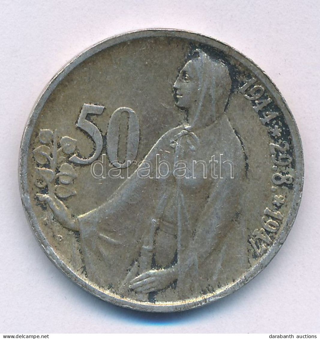 Csehszlovákia 1947. 50K Ag "Szlovák Felkelés" T:XF Patina Czechoslovakia 1947. 50 Korun Ag "Slovak Uprising" C:XF Patina - Unclassified