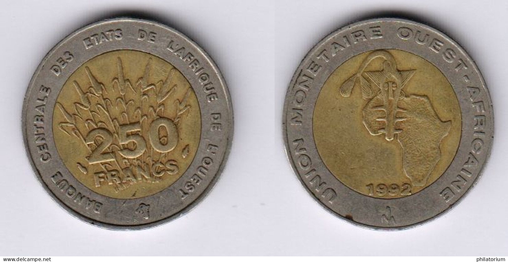 AOF, Afrique De L'Ouest, 2,50F, 2,50 F, 1992,  KM#13 - French West Africa