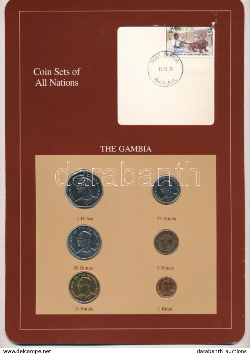 Gambia 1971-1987. 1b-1D (6xklf), "Coin Sets Of All Nations" Forgalmi Szett Felbélyegzett Kartonlapon T:UNC Kis Patina Ga - Unclassified