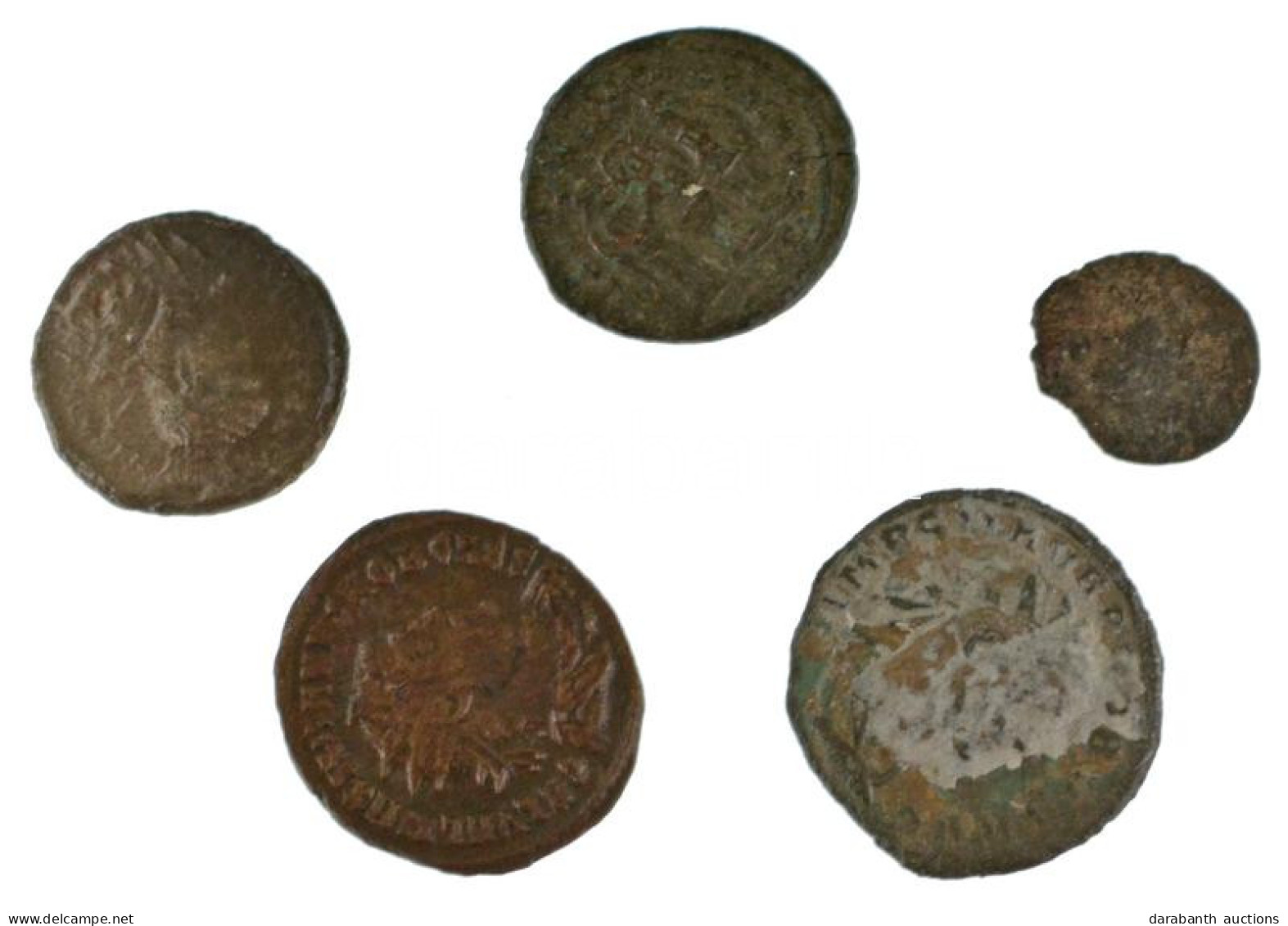 Római Birodalom 5db-os Bronz érmetétel T:VF,F Roman Empire 5pcs Bronze Coin Lot C:VF,F - Ohne Zuordnung