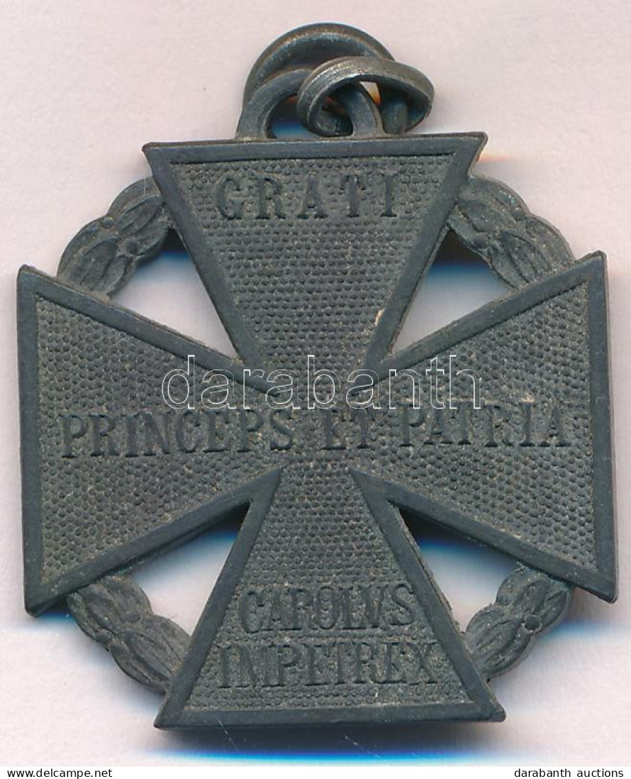 1916. "Károly-csapatkereszt" Zn Kitüntetés Mellszalag Nélkül T:XF Hungary 1916. "Charles Troop Cross" Zn Decoration With - Sin Clasificación