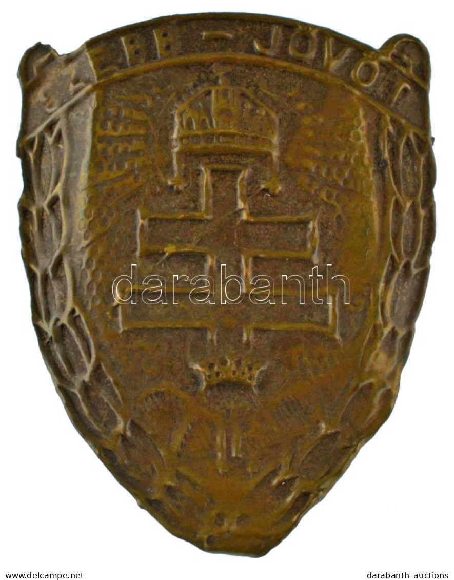 ~1930-1940. "Szebb Jövőt" Bronz Levente Sapkajelvény (42x33mm) T:VF A Lemez Egy Része Hajlott - Non Classificati