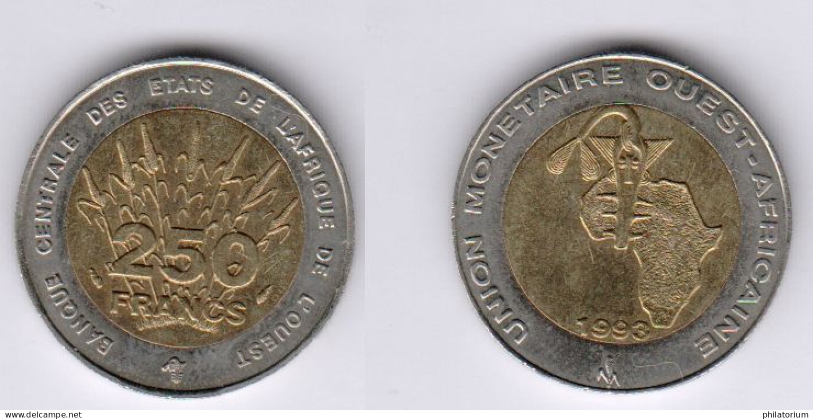 AOF, Afrique De L'Ouest, 2,50F, 2,50 F, 1993,  KM#13 - Französisch-Westafrika