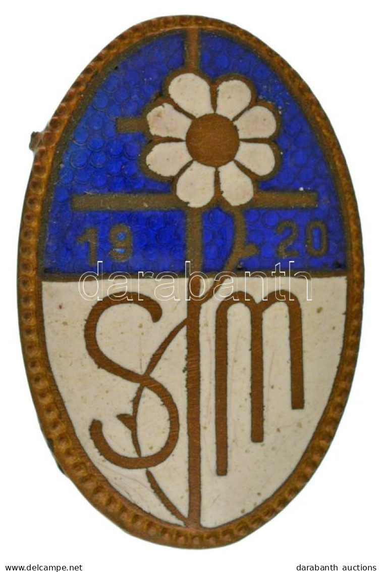 ~1930-1940. "SM 1920" A Szent Margit Gimnázium Zománcozott Bronz Iskolajelvénye T:XF Kisebb Zománchibák - Ohne Zuordnung