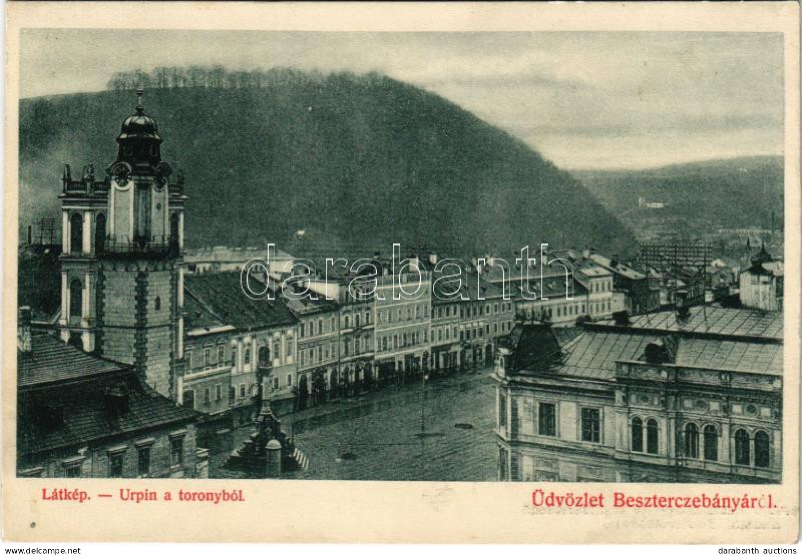 * T4 Besztercebánya, Banská Bystrica; Látkép, Urpin A Toronyból / General View From The Tower (vágott / Cut) - Sin Clasificación