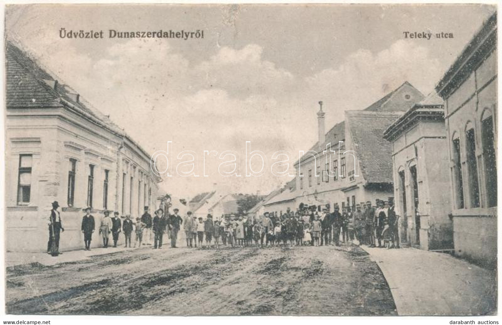 T4 1916 Dunaszerdahely, Dunajská Streda; Teleky Utca, üzlet. Petényi Márk Kiadása / Street View, Shop (r) - Non Classés