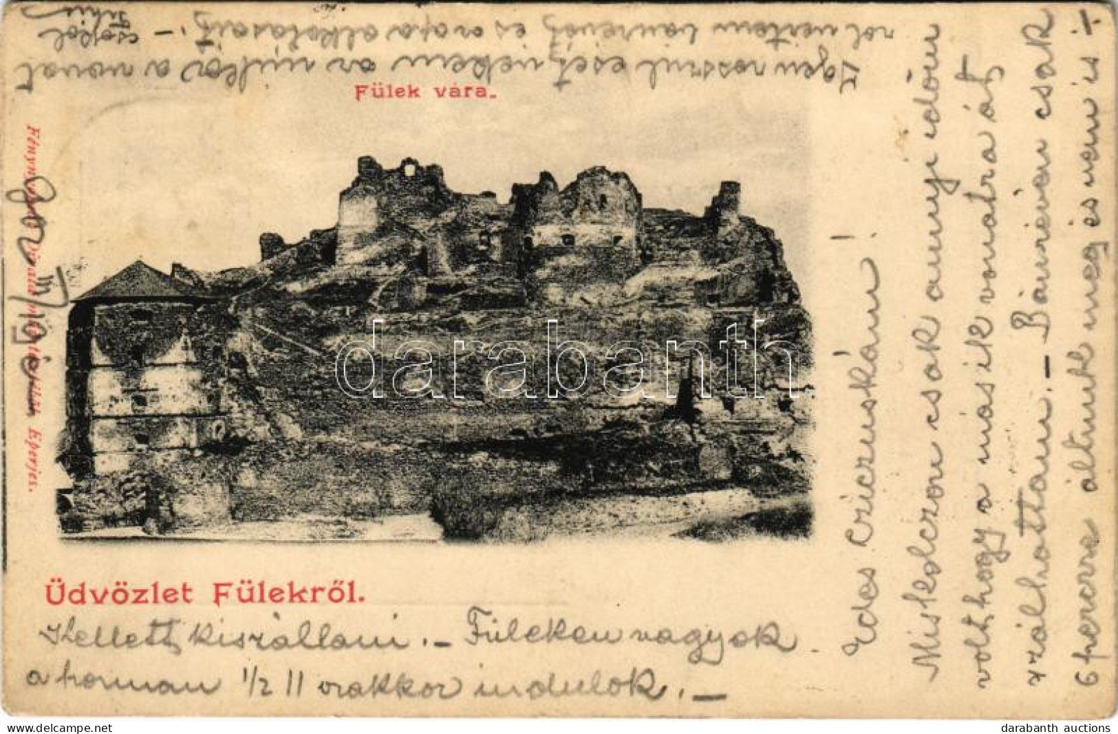 T2/T3 1902 Fülek, Filakovo; Vár. Fénynyomat Divald Műintézetéből / Filakovsky Hrad / Castle (fl) - Sin Clasificación