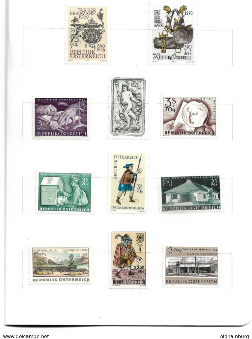 2352f: Österreich Geschenkfolder Der ÖPT Tag Der Briefmarke 1960- 1970 An Hochgestellte Persönlichkeiten - Abarten & Kuriositäten