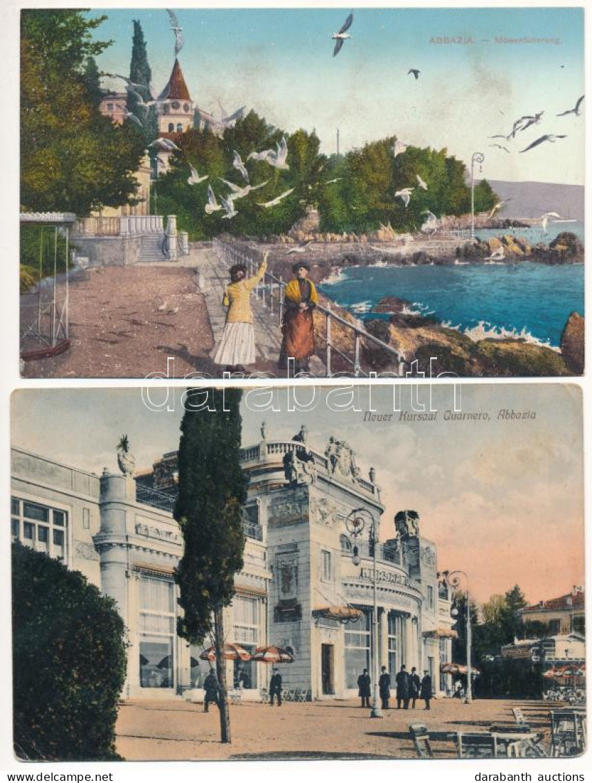 ** Abbazia, Opatija; - 2 Db Régi Képeslap / 2 Pre-1945 Postcards - Unclassified