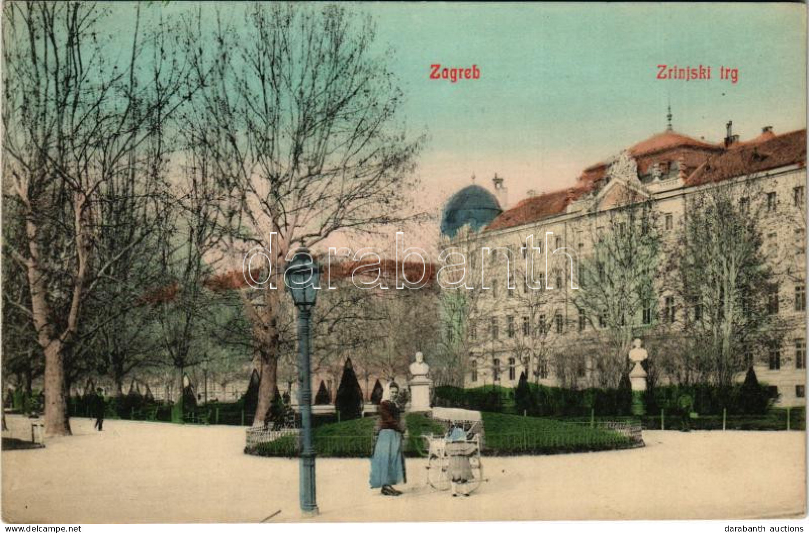 T2/T3 1910 Zagreb, Agram, Zágráb; Zrinjski Trg / Square, Park (EK) - Sin Clasificación