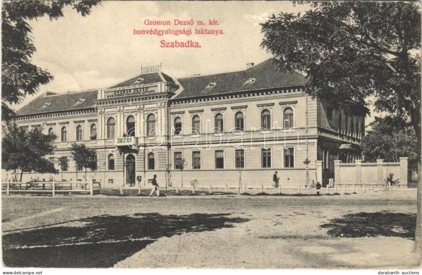 T2/T3 1910 Szabadka, Subotica; Gromon Dezső M. Kir. Honvéd Gyalogsági Laktanya. Krécsi A. Nándor Kiadása / K.u.K. Milita - Ohne Zuordnung