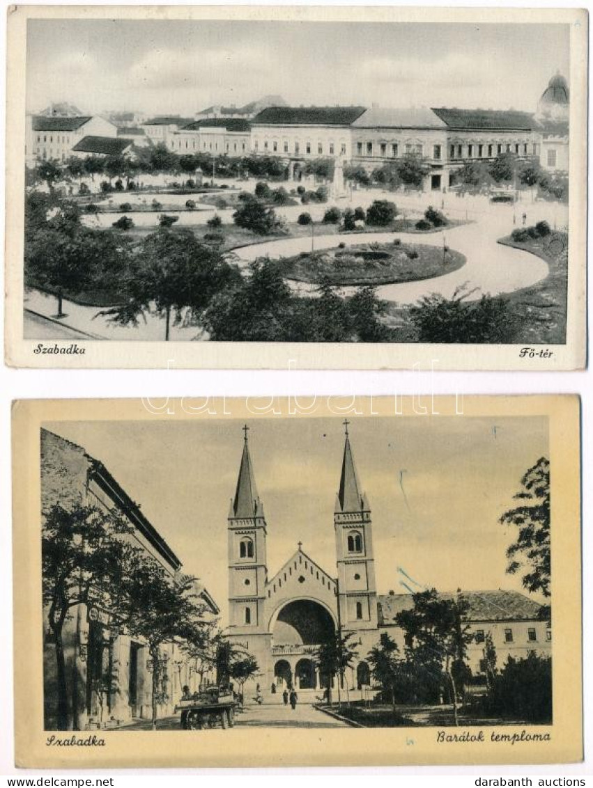 Szabadka, Subotica; - 2 Db Régi Képeslap / 2 Pre-1942 Postcards - Unclassified