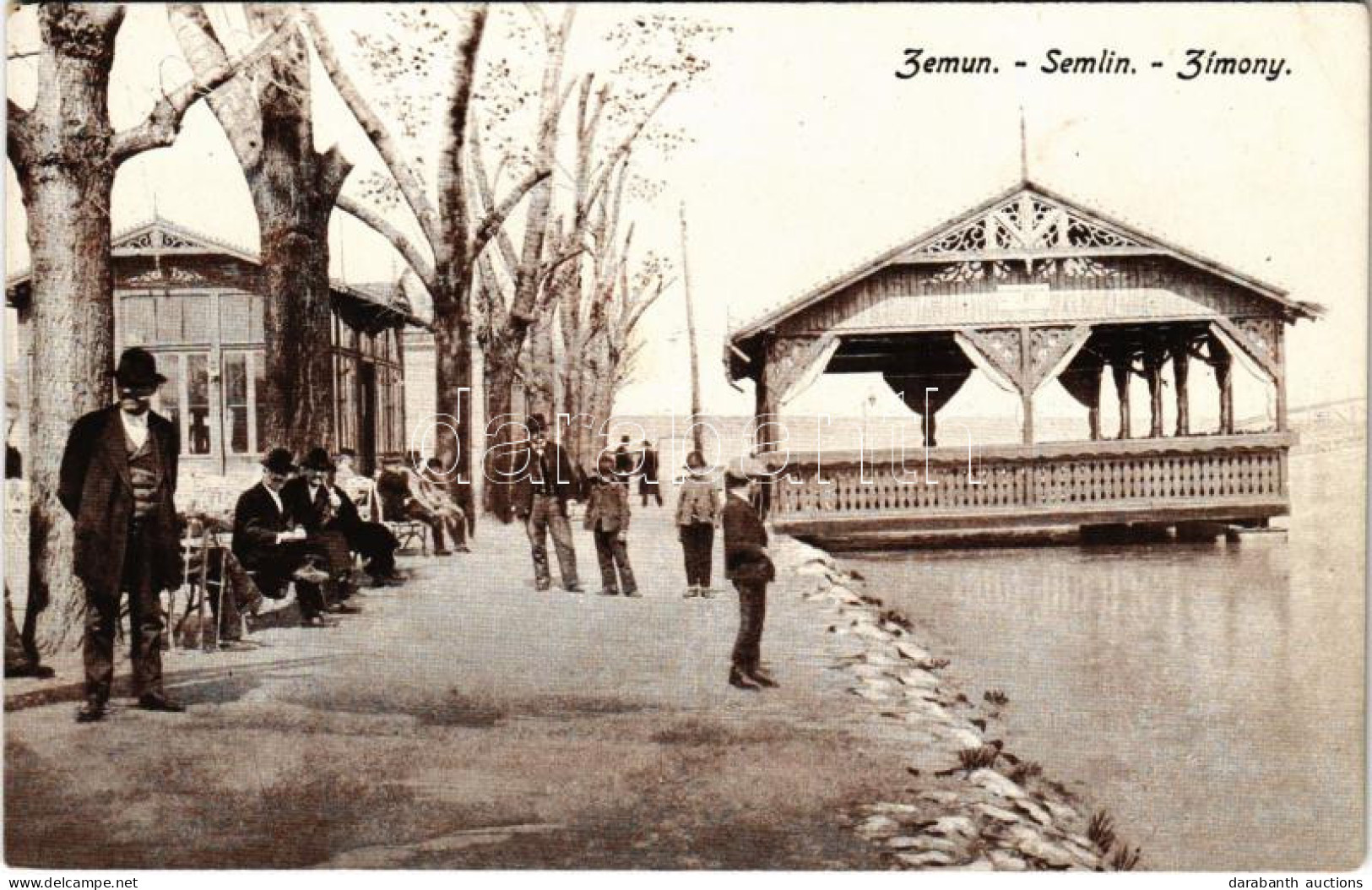 ** T1 Zimony, Zemun, Semlin; Velence Kioszk, Vendéglő A Vízen, étterem / Restaurant Kiosk On The Water - Ohne Zuordnung