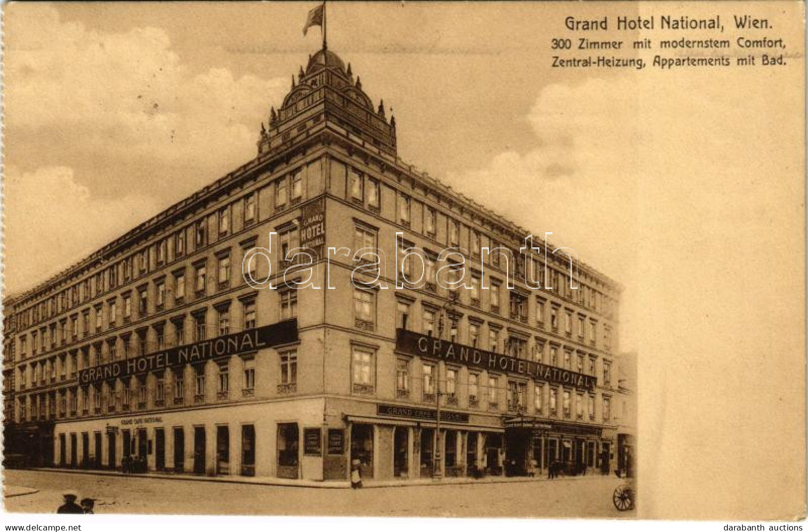 T2/T3 1913 Wien, Vienna, Bécs; Ferdinand Kasznárs Grand Hotel National & Grand Café. Taborstraße 18. / Hotel And Café +  - Sin Clasificación