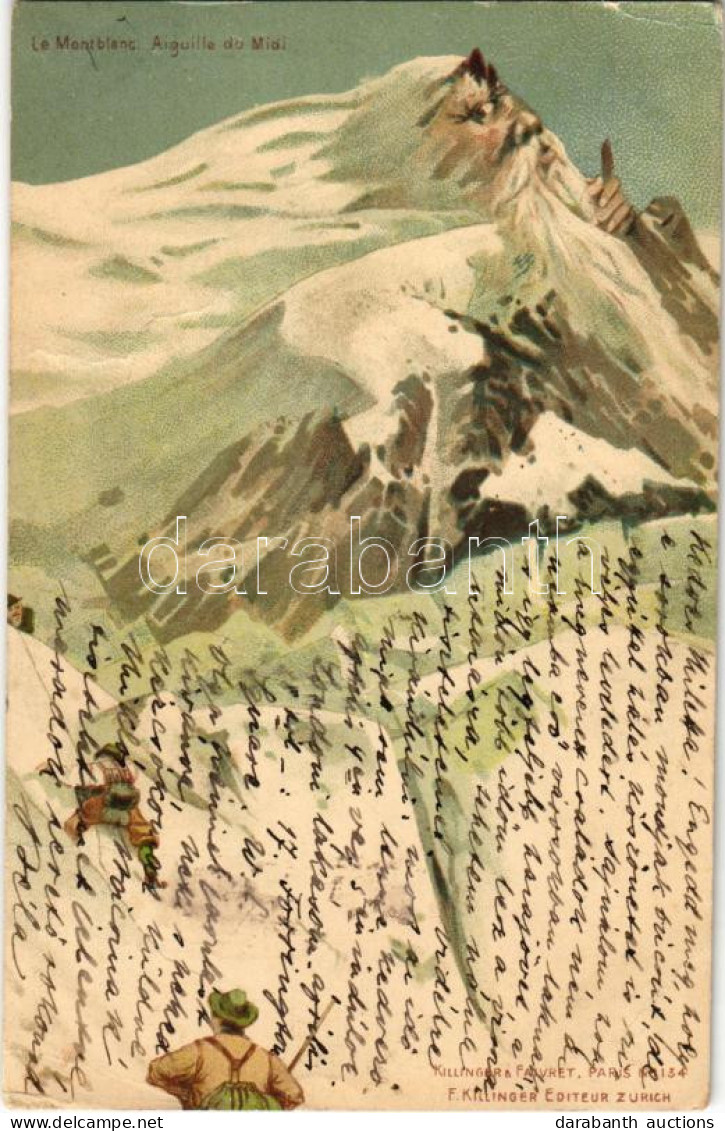 T2/T3 1899 (Vorläufer) Mont Blanc, Aiguille Du Midi / Mountain Peaks With A Human Face, Winter Sport, Mountain Climbers. - Non Classés