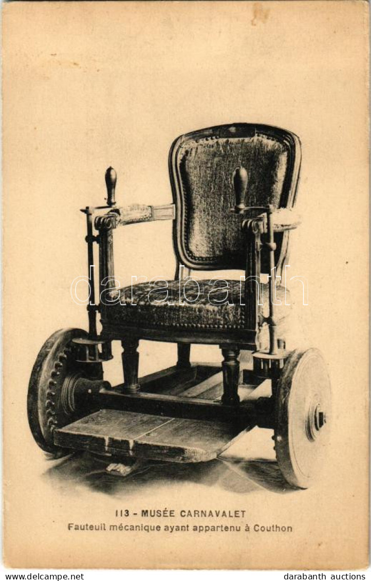 * T2/T3 Paris, Musée Carnavalet. Fauteuil Mécanique Ayant Appartenu A Couthon / Couthon (francia Forradalmár, Robespierr - Non Classés