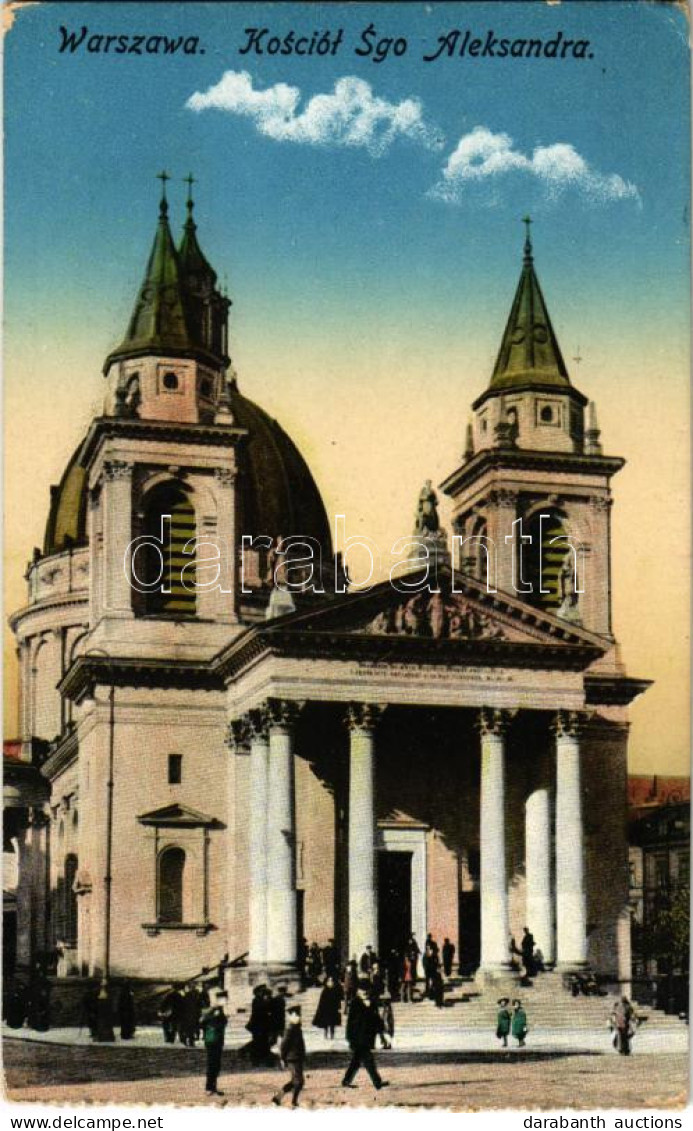 T2/T3 1916 Warszawa, Varsovie, Warschau, Warsaw; Kosciól Sgo Aleksandra / Church (EK) - Ohne Zuordnung