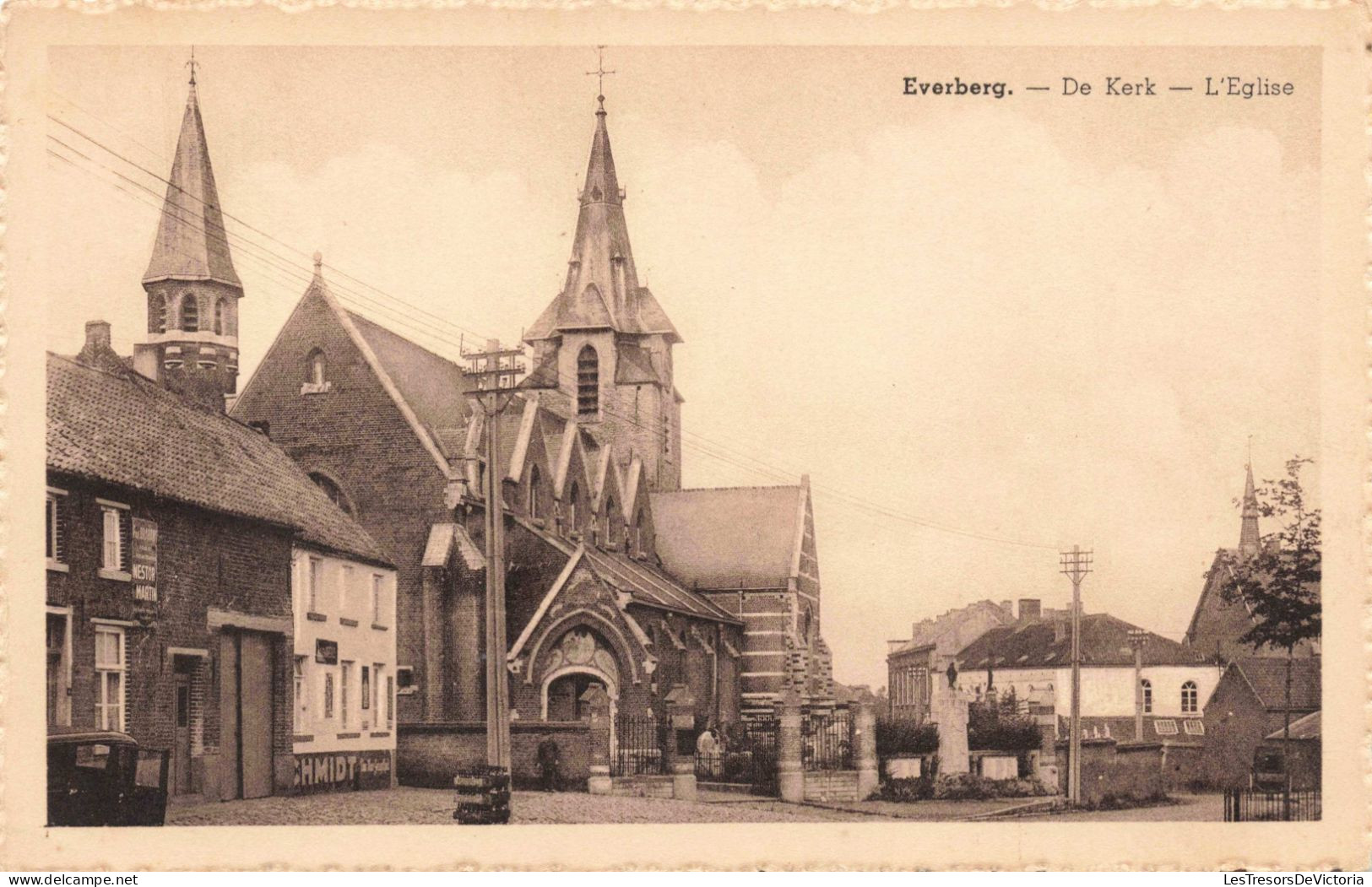 BELGIQUE - Everberg  - L'église - Carte Postale Ancienne - Kortenberg