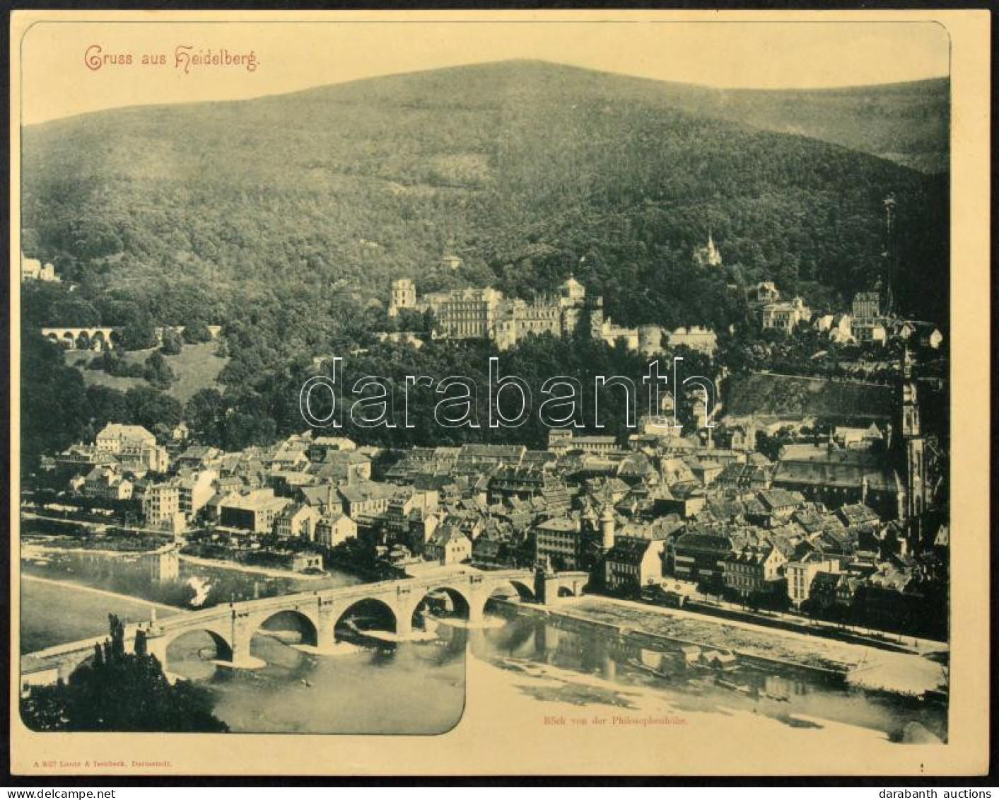 ** T2/T3 Heidelberg, Blick Von Der Philosophenhöhe. Lautz & Isenbeck Riesen-Postkarte - Giant Postcard (27 X 21 Cm) (EK) - Zonder Classificatie