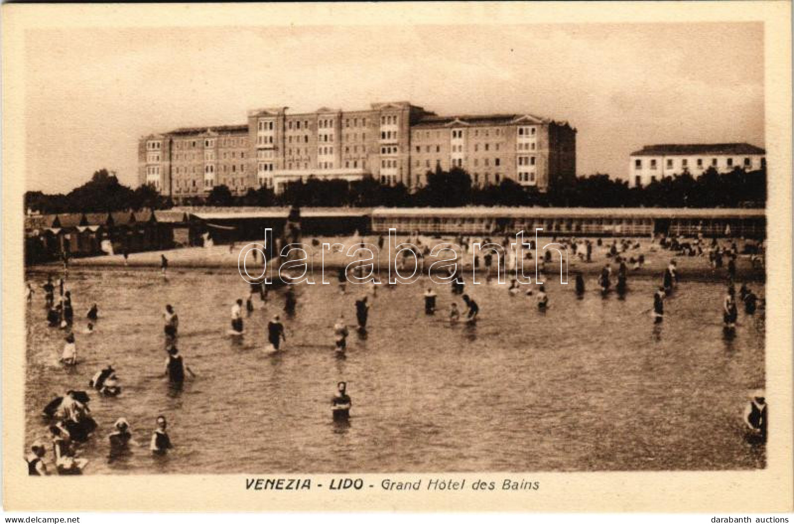 ** T1/T2 Venezia, Venice; Lido, Grand Hotel Des Bains / Beach, Bathers - Non Classés