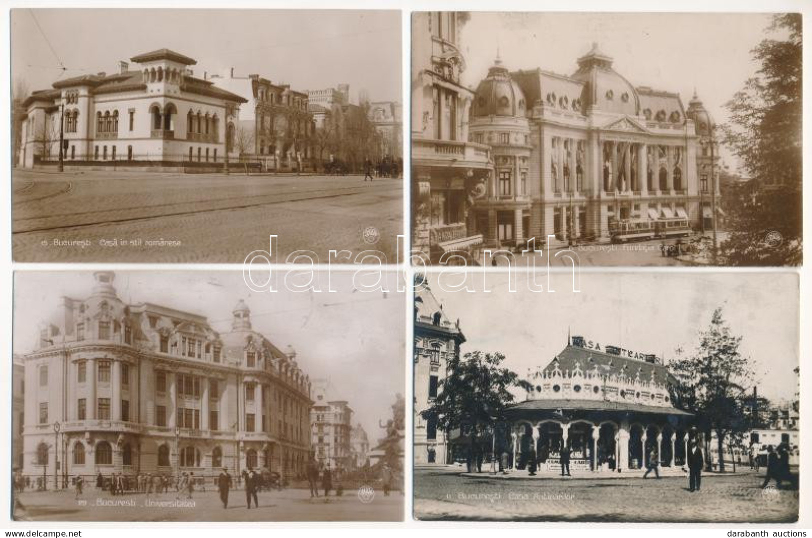 Bucharest, Bukarest, Bucuresti, Bucuresci; - 4 Pre-1945 Postcards - Sin Clasificación