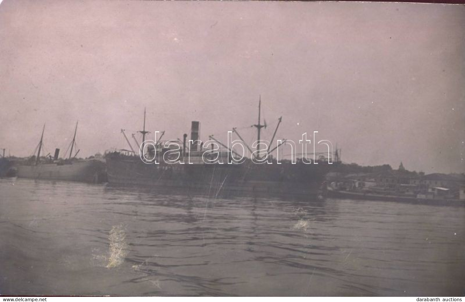 ** T2/T3 Galati, Galac, Galatz; Post With Cargo Ship. G. Maksay Fotograf Photo (fl) - Unclassified