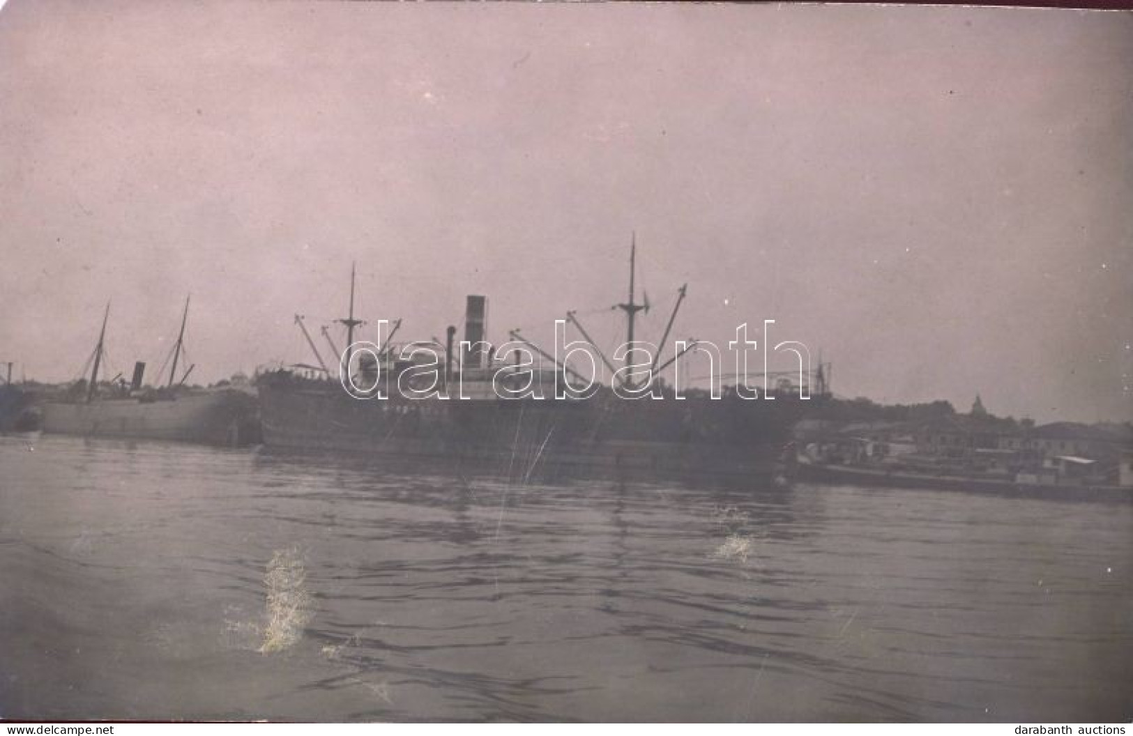 ** T2/T3 Galati, Galac, Galatz; Post With Cargo Ship. G. Maksay Fotograf Photo (fl) - Ohne Zuordnung