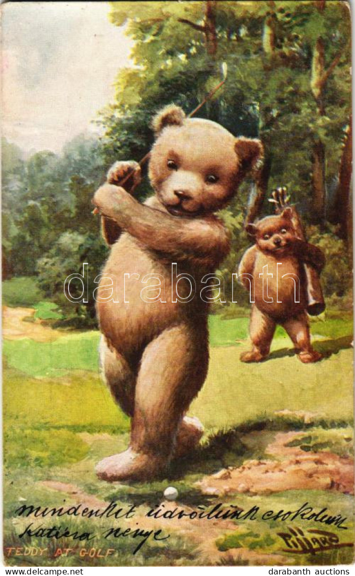 T2/T3 1909 "Teddy At Golf" Bears S: Pillard (EK) - Non Classés