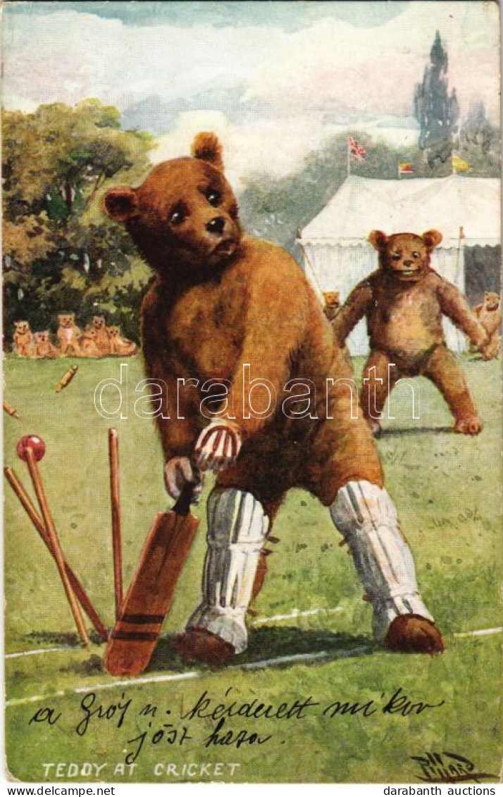 T2/T3 1909 "Teddy At Cricket" Bears S: Pillard (EK) - Ohne Zuordnung