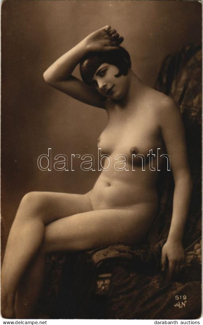 * T2/T3 Erotikus Meztelen Hölgy / Erotic Nude Lady. A.N. Paris 519. (non PC) - Non Classificati