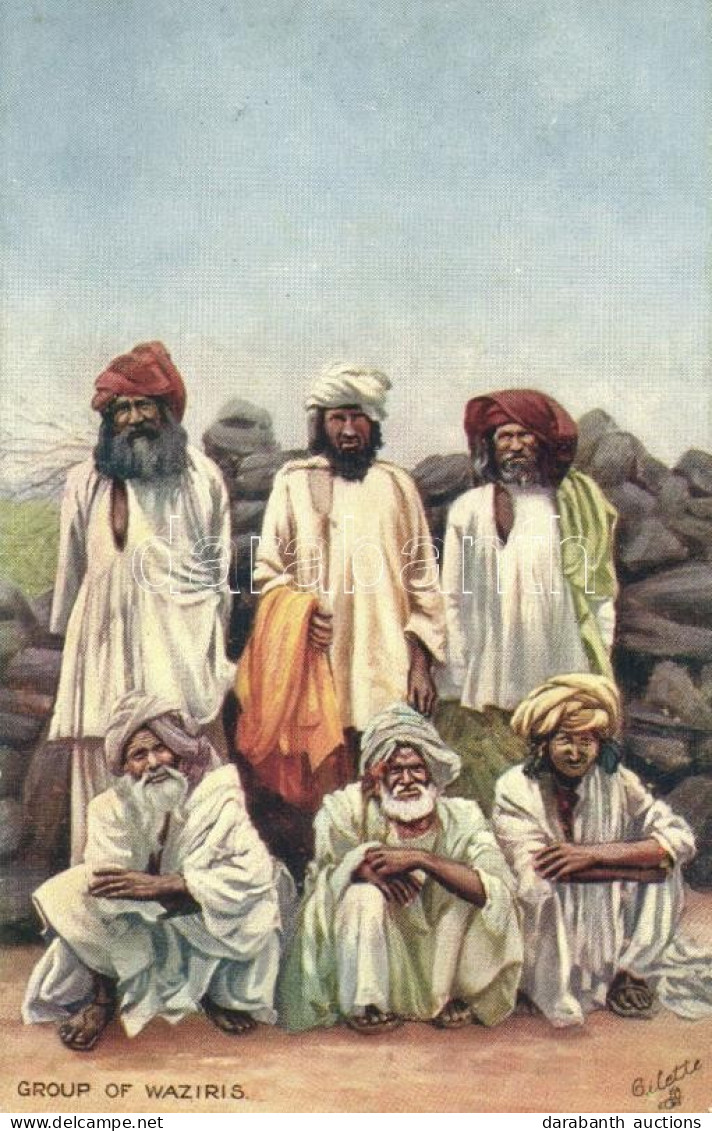 ** T2 Group Of Waziris; Raphael Tuck & Sons Oilette "Native Life In India" 9310. - Unclassified