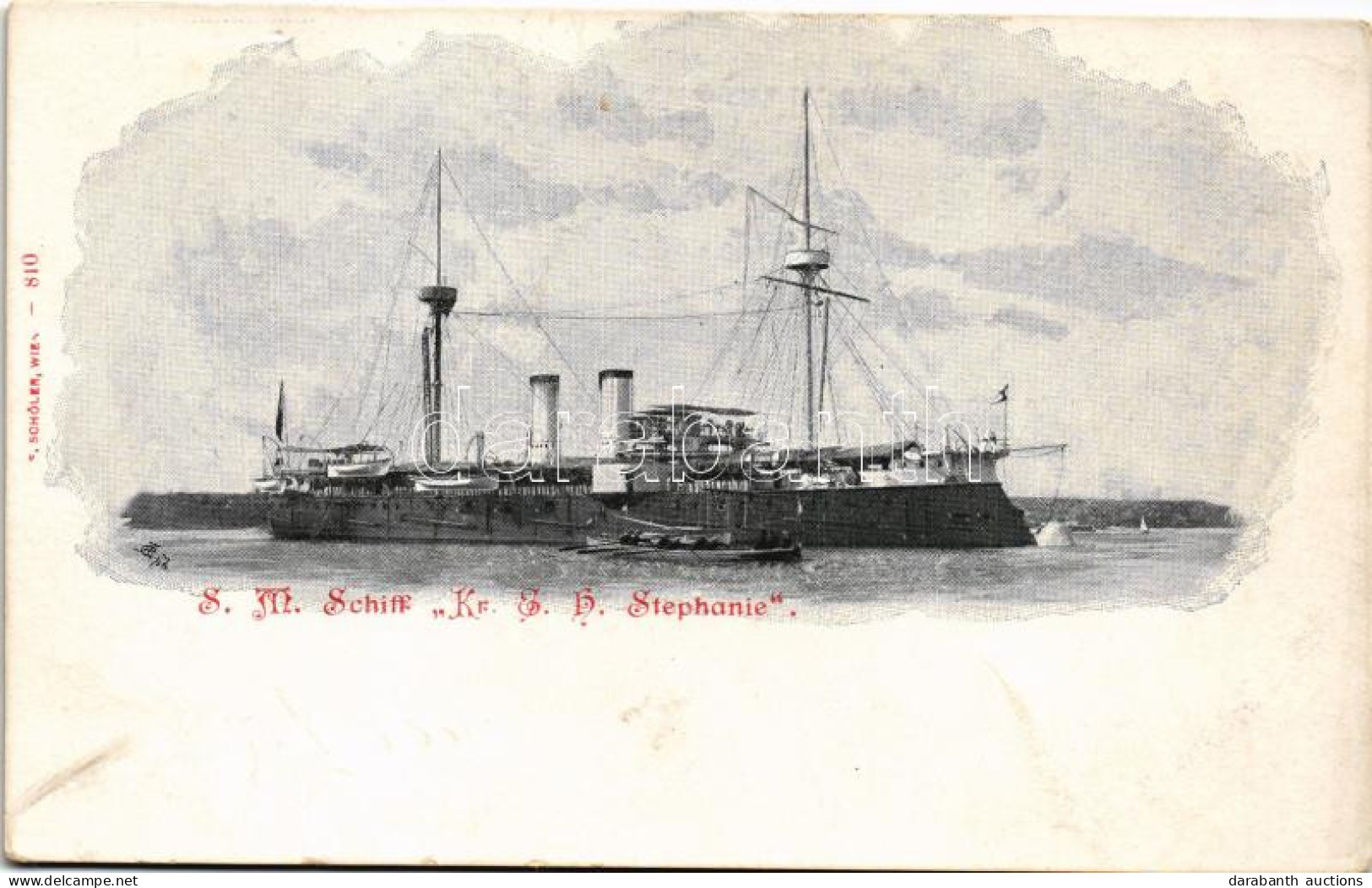 * T2 K.u.K. Kriegsmarine SMS Kronprinzessin Erzherzogin Stephanie (later SMS Ersatz Gamma). F. Schöler Wien 810. - Unclassified