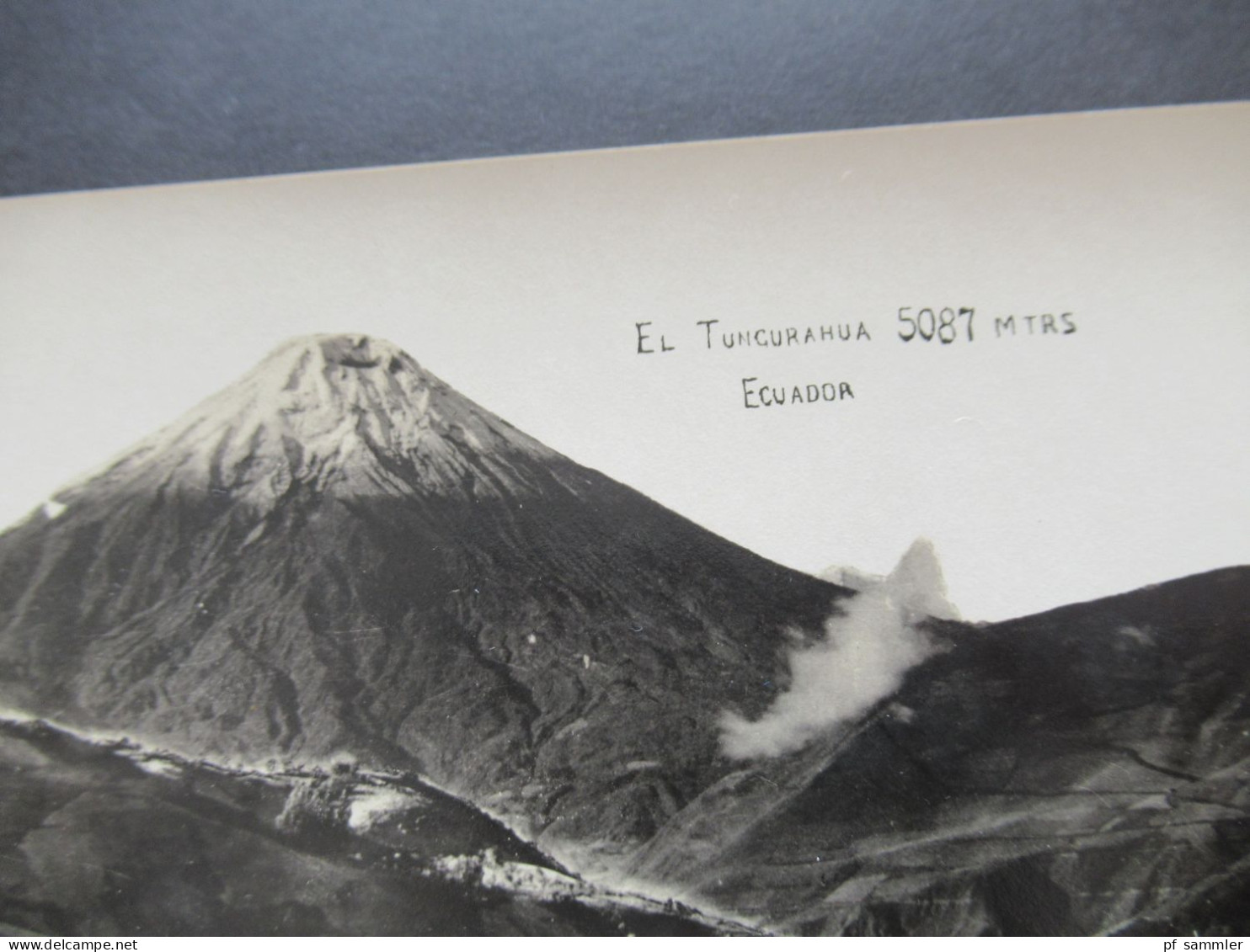 Echtfoto AK Ca. 1920er Jahre El Tungurahua 5087 Mtrs. Ecuador / Vulkan - Equateur